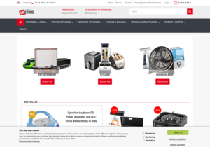 Screenshot der Shop-Webseite von Enstore