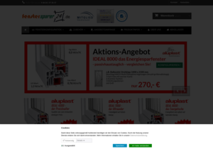 Screenshot der Shop-Webseite von fenstersparer 24