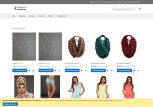 Screenshot der Shop-Webseite von Pachomow Fashion