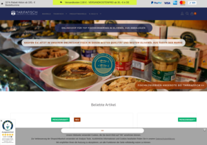 Screenshot der Shop-Webseite von TarifaFisch