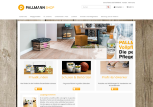 Screenshot der Shop-Webseite von Pallmannshop