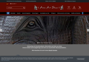 Screenshot der Shop-Webseite von asia-art-shop