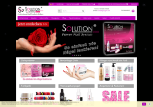 Screenshot der Shop-Webseite von Solution Cosmetic INT Ltd.