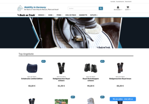 Screenshot der Shop-Webseite von Mobility-in-Harmony