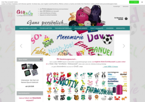 Screenshot der Shop-Webseite von GIO-Computerstickerei 