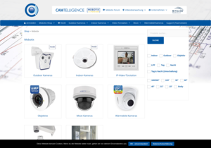Screenshot der Shop-Webseite von Camtelligence