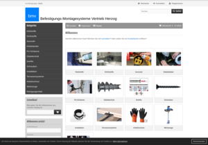 Screenshot der Shop-Webseite von Befestigungs-Montagesysteme Vertrieb