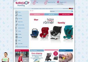 Screenshot der Shop-Webseite von Babyshop