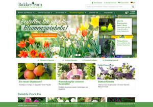 Screenshot der Shop-Webseite von bakker.de