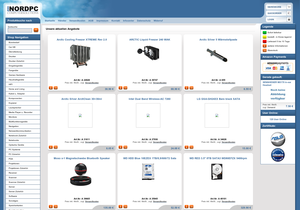Screenshot der Shop-Webseite von : NORDPC Computersolutions