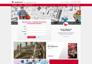 Screenshot der Shop-Webseite von Abebooks Europe GmbH