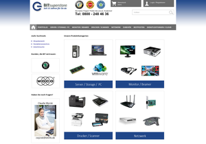 Screenshot der Shop-Webseite von BIT Informationssysteme GmbH