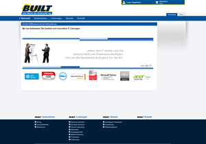 Screenshot der Shop-Webseite von BUILT direkt