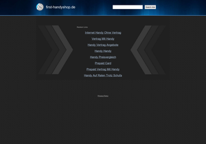 Screenshot der Shop-Webseite von First-HandyShop