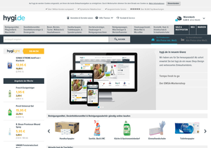 Screenshot der Shop-Webseite von hygi.de