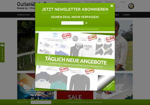 Screenshot der Shop-Webseite von Outlet46.de
