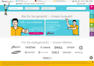 Screenshot der Shop-Webseite von TONERMACHER
