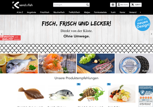 Screenshot der Shop-Webseite von send-a-fish - Fisch online kaufen