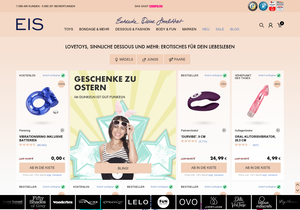 Screenshot der Shop-Webseite von EIS