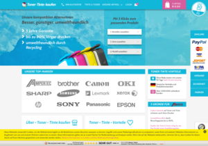 Screenshot der Shop-Webseite von Toner-Tinte-kaufen