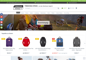 Screenshot der Shop-Webseite von trekking-koenig.de
