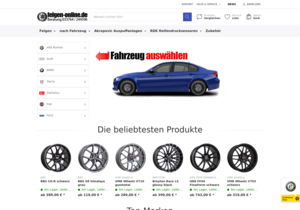 Screenshot der Shop-Webseite von felgen-online.de