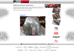 Screenshot der Shop-Webseite von Pittschau Landmaschinen