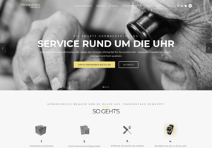 Screenshot der Shop-Webseite von uhrreparatur-online.de