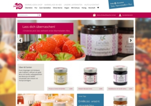 Screenshot der Shop-Webseite von Daily Marmelade
