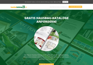 Screenshot der Shop-Webseite von Hausbau-Kataloge24.de