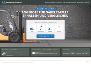 Screenshot der Shop-Webseite von Gabelstapler-Stapler.de