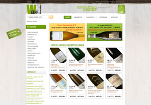 Screenshot der Shop-Webseite von wein-direktimport.de