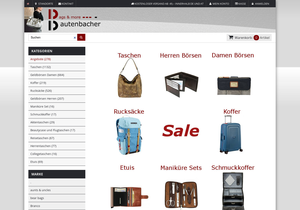 Screenshot der Shop-Webseite von bautenbacher.at