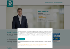Screenshot der Shop-Webseite von WGV Servicebüro Schwarz