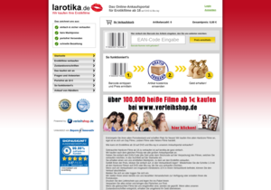 Screenshot der Shop-Webseite von Larotika