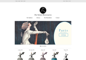 Screenshot der Shop-Webseite von siphonmanufaktur.de