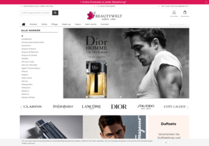 Screenshot der Shop-Webseite von beautywelt.de