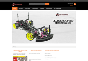 Screenshot der Shop-Webseite von 3Racing.de