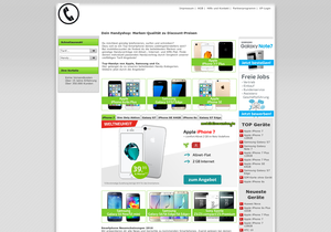Screenshot der Shop-Webseite von Räuberslust Telekommunikation