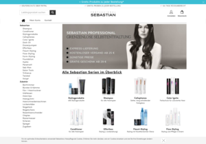 Screenshot der Shop-Webseite von sebastians-haarpflege.de