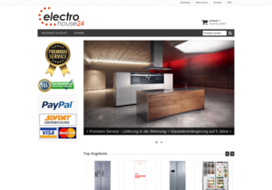 Screenshot der Shop-Webseite von electropro