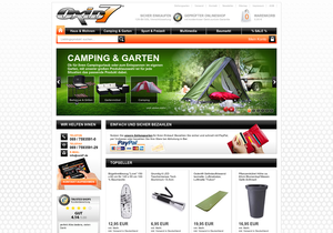 Screenshot der Shop-Webseite von Oxid7 GmbH