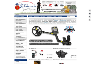 Screenshot der Shop-Webseite von abenteuer-schatzsuche.de