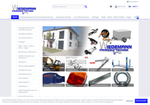Screenshot der Shop-Webseite von Wiedemann Fahrzeugtechnik
