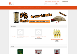 Screenshot der Shop-Webseite von asia-in.de