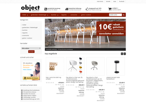 Screenshot der Shop-Webseite von object.de