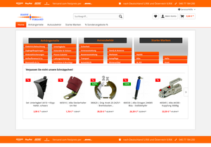 Screenshot der Shop-Webseite von Hanse-Versand