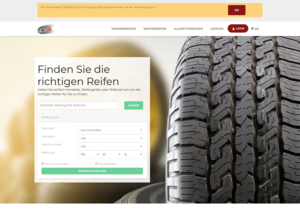 Screenshot der Shop-Webseite von tyre-pool.de