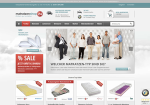Screenshot der Shop-Webseite von Matratzenshop24