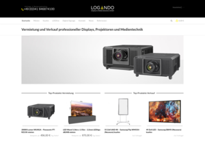 Screenshot der Shop-Webseite von Logando